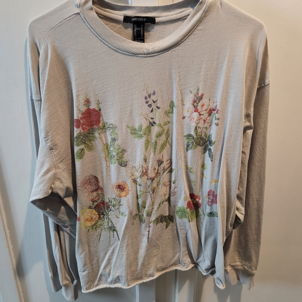 Floral forever 21 long sleeve